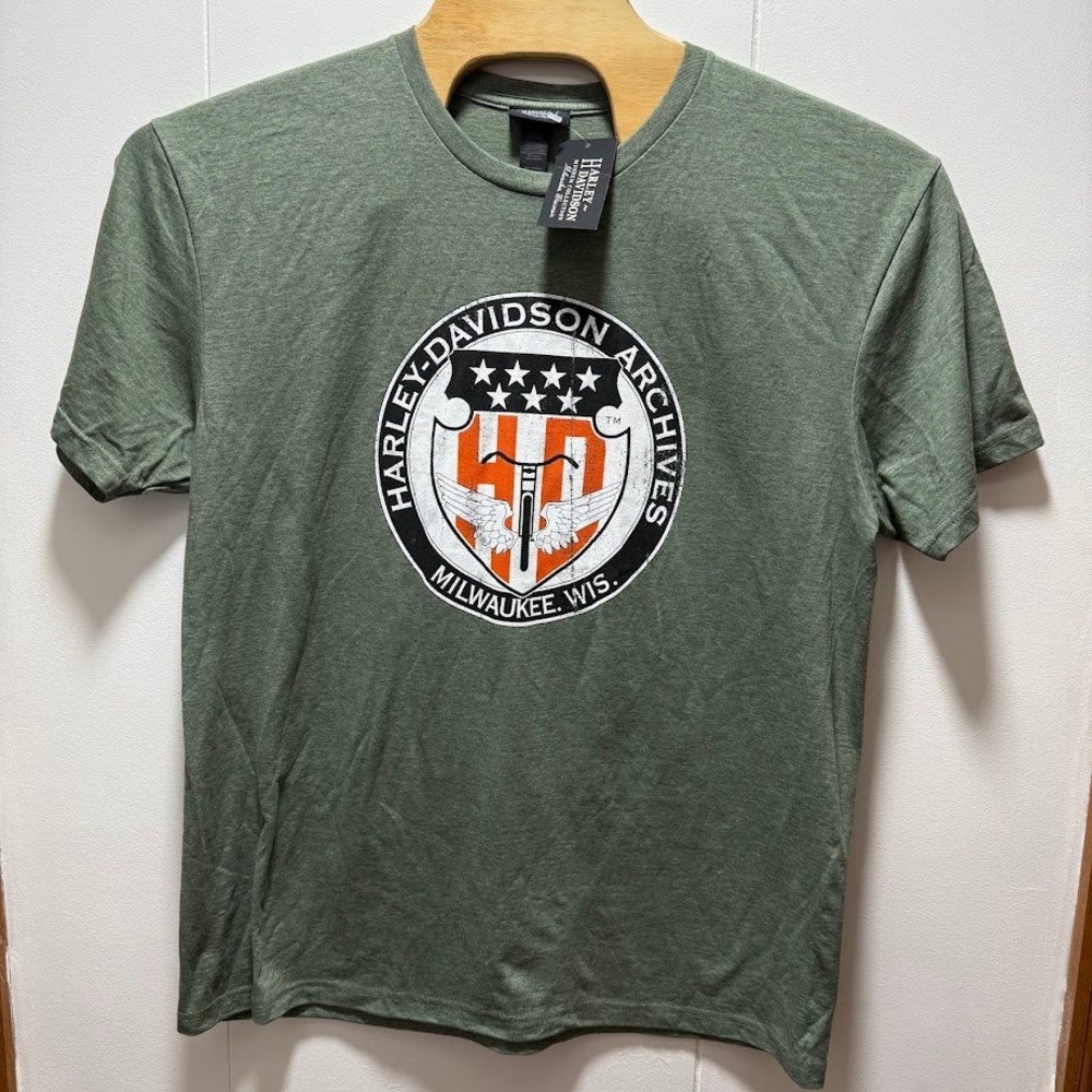 Harley-Davidson Museum‎ Archives T-Shirt Mens XL Green Heather Milwaukee Wis NEW